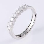 2.5MM Round 7 Stones Moissanite Weddding Band