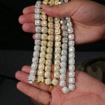 Iced-Out Ice Cube Shaped Link Chain Square - Image 9