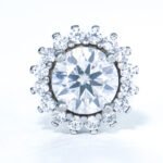 Sunflower Moissanite Earrings, 925 Sterling Silver - Image 2