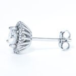 Sunflower Moissanite Earrings, 925 Sterling Silver - Image 3
