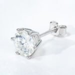 Classic Six claws Stud Moissanite Earrings - Image 6