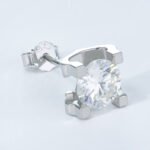 Classic Bull Head Style Moissanite Earrings - Image 5