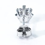 Classic Snowflake Solitaire Stud Moissanite Earrings - Image 3