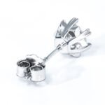 Classic Snowflake Solitaire Stud Moissanite Earrings - Image 4
