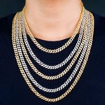 6mm Slim style Miami Cuban Link Moissanite Bracelet Necklace