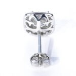 Square Moissanite Earrings in Sterling 925 Silver - Image 4