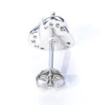 Floral Moissanite Earrings, 925 Sterling Silver - Image 3