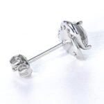 Floral Moissanite Earrings, 925 Sterling Silver - Image 4
