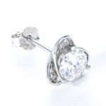 Floral Moissanite Earrings, 925 Sterling Silver - Image 5