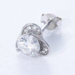 Floral Moissanite Earrings, 925 Sterling Silver - Image 2