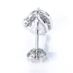 Women April White Heart Moissanite Earrings - Image 3