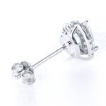 Women April White Heart Moissanite Earrings - Image 4