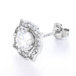 Infinity Moissanite Earrings, 925 Sterling Silver - Image 3