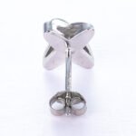 925 Sterling Silver X-Shape Moissanite Earrings - Image 5