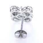 Clover Shape Moissanite Earrings, 925 Sterling Silver - Image 3