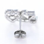 925 Sterling Digital Love Moissanite Earrings - Image 2