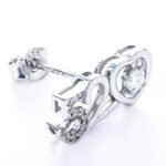 925 Sterling Digital Love Moissanite Earrings - Image 3