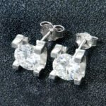 Classic Bull Head Style Moissanite Earrings
