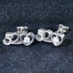 925 Sterling Digital Love Moissanite Earrings