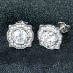 Infinity Moissanite Earrings, 925 Sterling Silver