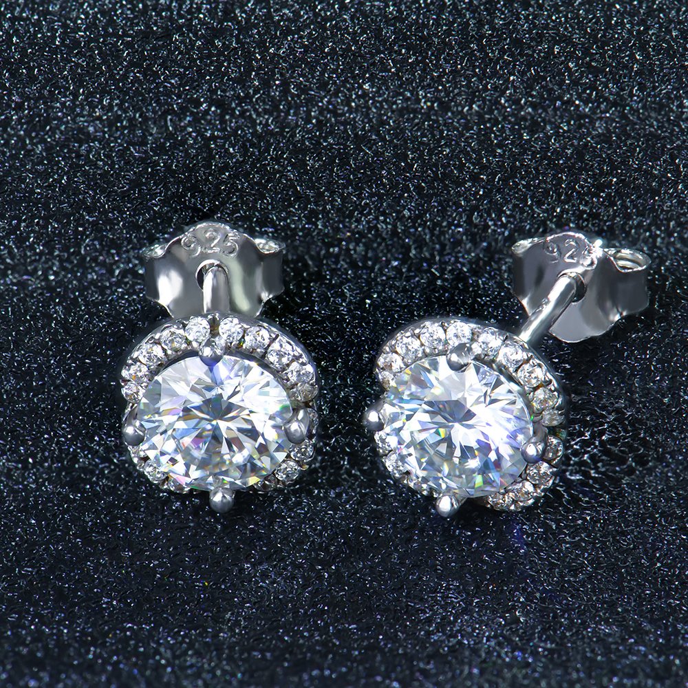 P1966136 拷贝 Splendid Moissanite Diamond Earrings - Image 1