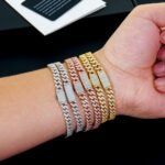 6mm Slim style Miami Cuban Link Moissanite Bracelet Necklace - Image 4