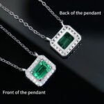Lab Grown Colombian Emerald New Pendant 925 Sterling Silver - Image 3