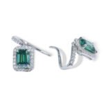 Vivid Green Moissanite 925 Silver Earrings - Image 4