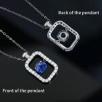Lab Grown Sapphire Dimension of Love Pendant 925 Sterling Silver - Image 3