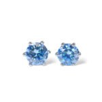 Klein Blue Moissanite 925 Silver Earrings - Image 2