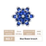 Blue flower brooch - Image 5