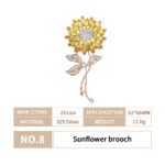 Sunflower brooch - Image 6