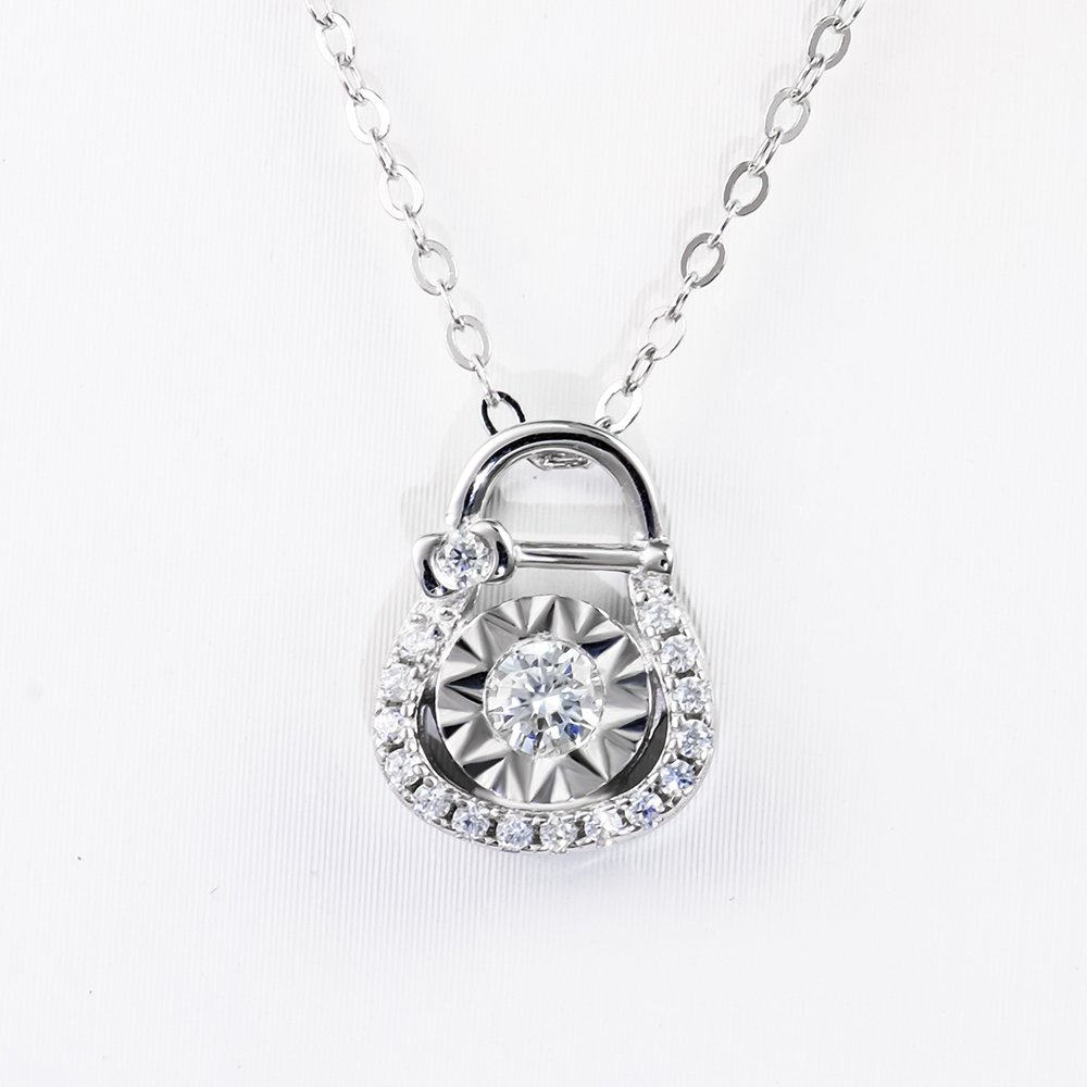 P1131603 拷贝 Blessing Bag Moissanite Pendant 925 Sterling Silver - Image 1