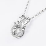 Antler Moissanite Pendant 925 Sterling Silver - Image 2