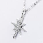 Eight Awn Star Moissanite Pendant 925 Sterling Silver - Image 2