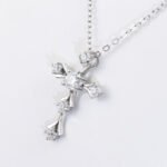 Six Stones Cross Moissanite Pendant 925 Sterling Silver - Image 2