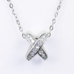 X-Shape Moissanite Pendant