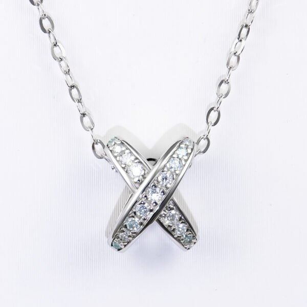 X-Shape Moissanite Pendant