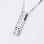 Queen Princess Cut Moissanite Pendant 925 Sterling Silver - Image 2