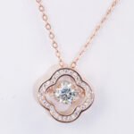 Clover Moissanite Pendant 925 Sterling Silver
