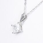 Princess Cut Moissanite Pendant 925 Sterling Silver - Image 2