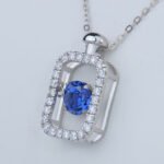 Lab Grown Sapphire Dimension of Love Pendant 925 Sterling Silver - Image 2