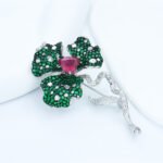 Handmade floral brooch - Image 2
