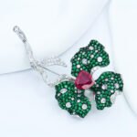 Handmade floral brooch - Image 3