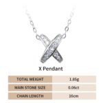 X-Shape Moissanite Pendant - Image 6