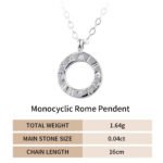 Monocyclic Rome Moissanite Pendant 925 Sterling Silver - Image 4
