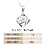 New Clover Moissanite Pendant 925 Sterling Silver - Image 3