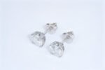Moissanite Solitaire Stud Screw Back Posts  Earrings - Image 4
