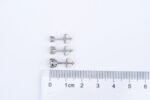 Moissanite Solitaire Stud Screw Back Posts  Earrings - Image 5