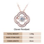 Clover Moissanite Pendant 925 Sterling Silver - Image 4